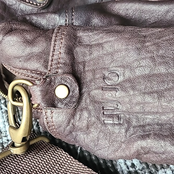 Liu Jo Genuine Leather soft brown bowling style crossbody bag - Picture 14 of 17